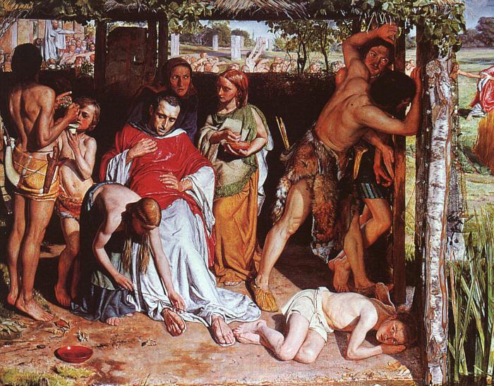 William Holman Hunt A Converted British Family Sheltering a Christian Missionary from the Persecution of the Druids Spain oil painting art